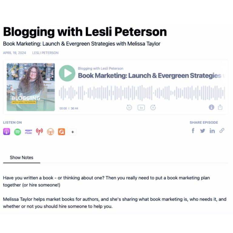 Blogger with a Book? Listen to My Podcast Interview