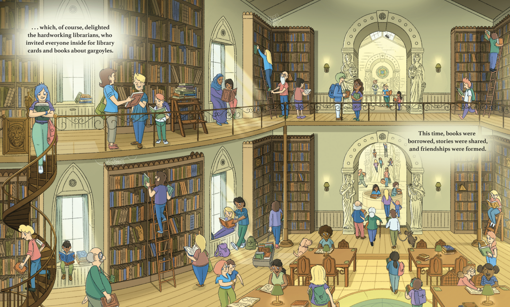 Grayson the Library Guardian interior page